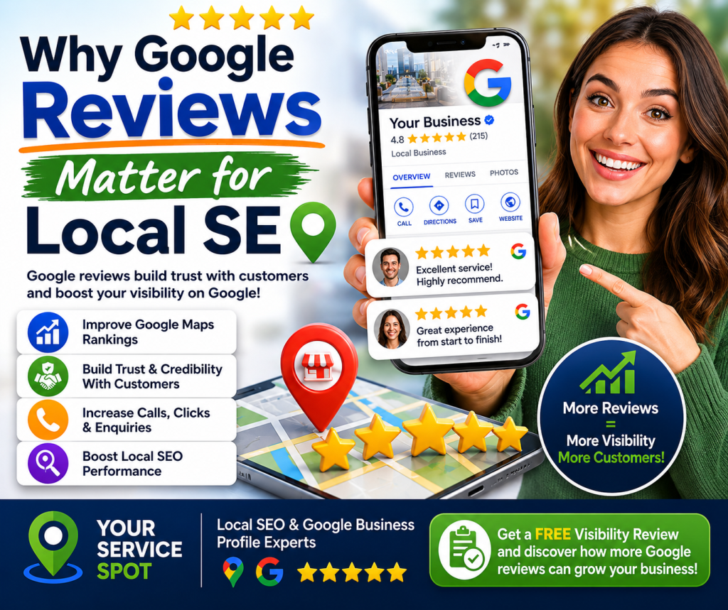 Google reviews helping improve local SEO and Google Maps visibility