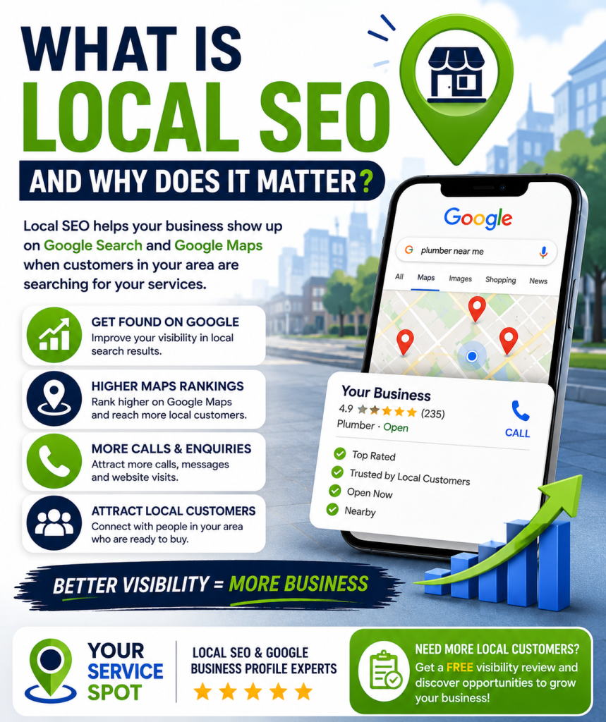 Local SEO services helping businesses improve Google visibility and attract local customers