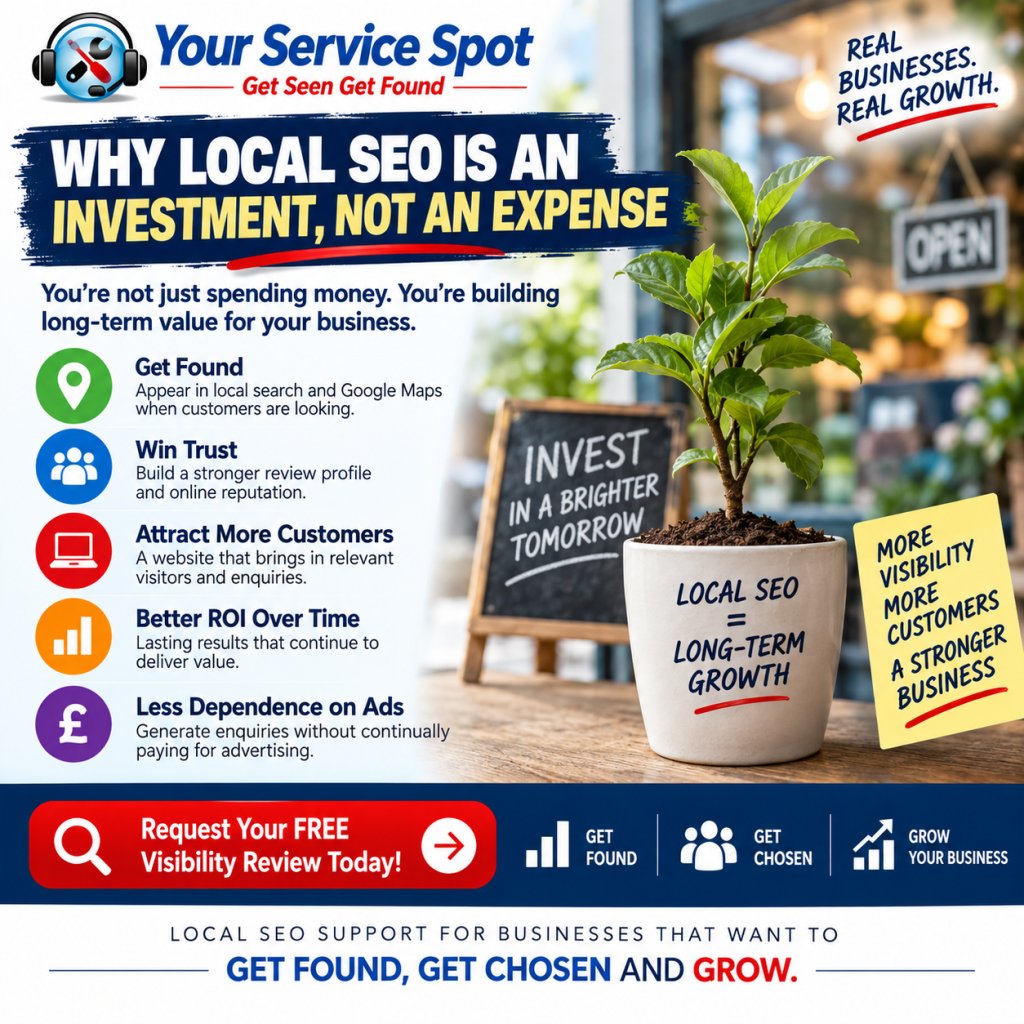 Local SEO investment and local SEO ROI for small businesses